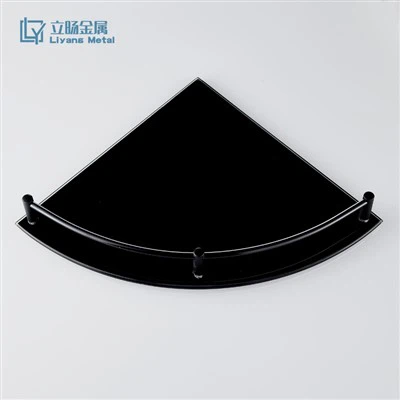 ชั้นวางของมุมห้องอาบน้ำ สีดำ